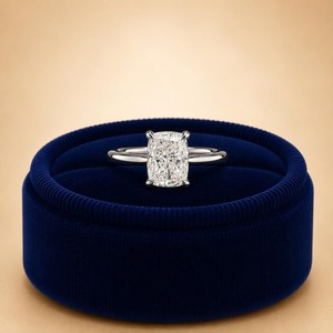 Bague de fiançailles en diamant de laboratoire certifié IGI, taille coussin allongée 2,70 ct, or massif 14 carats, solitaire, bijoux de mariage pour femme - Product Image 2