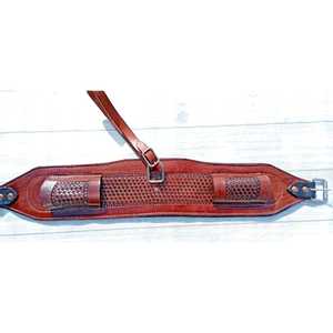 Horse Western Floral Tooled Leather Circunferencia Flanco trasero Sillín Cinch con palanquillas plegadas - Product Image 4