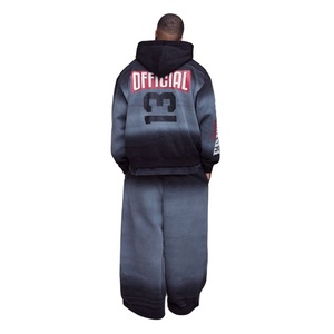 Ensemble jogging pour homme à capuche, personnalisé, brodé et imprimé, avec cordon de serrage, de haute qualité, léger, 100% coton, coupe classique, pantalon de survêtement d'hiver - Product Image 2