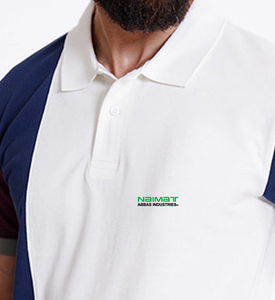 Camiseta Polo para Hombre Naimat Abbas Industries, Manga Corta, Bloques de Color, Algodón, Casual, Transpirable, con Logotipo Estampado en la Parte Delantera - Product Image 6
