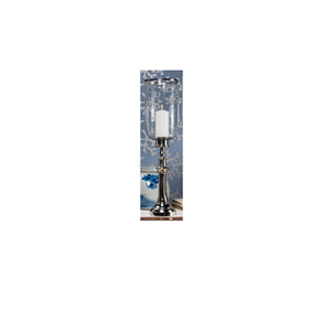 Elegante Candelabro de Metal Hecho a Mano con Pantalla de Vidrio, Diseño Cilíndrico para Decoración Navideña del Hogar, Resistente al Calor, para Mesa - Product Image 1