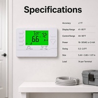Toptan 7 Günlük 5+1+1 Programlanabilir Termostat, Filtre Değiştirme Hatırlatıcısı ve HVAC Sistemleri için Geniş LCD Ekranlı