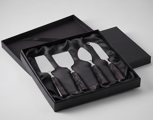 Stainless Steel <b>Cheese</b> <b>Knife</b> <b>Set</b> With Sleek Black Handles Durable Kitchen Tools For Serving <b>Cheese</b> Restaurant And Hotel Use - Product Image 4