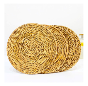 Rattan Trivets Pot Non-Slip <b>Placemat</b> <b>Table</b> Decor Rattan <b>Placemat</b> Heat Insulation <b>Table</b> Trivet Mat - Product Image 1