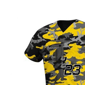 Nouvel uniforme de baseball pour hommes adultes, disponible en différentes couleurs, 100 % polyester, tissu doux uni, à prix raisonnable. - Product Image 5