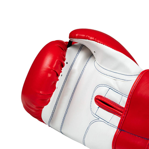Guantes de boxeo de cuero de vaca genuino de 10 onzas Guantes de patada con correa impresa hechos a mano - Product Image 5