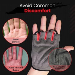 Gants de cyclisme pour hommes et femmes - Gants de vélo rembourrés absorbant les chocs, antidérapants, respirants, demi-doigts pour les cyclistes de montagne - Product Image 4