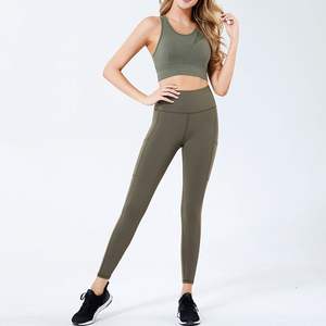 Los Mejores Conjuntos de Yoga para Mujer Tallas Grandes, con Logotipo Personalizado, Diseño Único, Cierre Elástico Transpirable en la Cintura, Venta al Por Mayor - Product Image 6