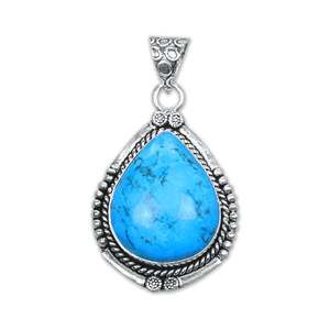 Collier délicat en laiton plaqué or avec pendentif unique en howlite bleue, bijoux minimalistes, cadeau de la Saint-Valentin pour elle - Product Image 1