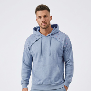 Sudaderas con Capucha Personalizadas con Logotipo de Diamantes de Imitación para Hombre, Unisex, 100% Algodón, Térmicas de Invierno, Moda Urbana, Venta al Por Mayor - Product Image 5