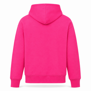 Sudadera con Capucha Premium Rosa Intenso sin Cordones, Corte Regular, Unisex, de Algodón y Felpa, Secado Rápido, Transpirable, Estilo Urbano, con Bolsillo Canguro - Product Image 2