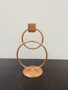 Modern Brass <b>Candlestick</b> <b>Holder</b> with Double Ring Design for Home Decoration - Product Image 6