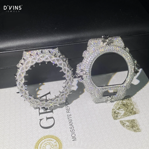 ขอบนาฬิกา D'Vins ทำมือแบบสองสีประดับเพชรโมอิสซาไนต์พร้อมหนามแหลม - Product Image 5