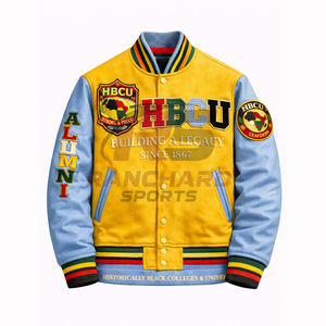 Chaqueta ligera para hombre estilo HBCU, cómoda y personalizada, chaqueta universitaria, chaqueta de colegio, chaqueta varsity hecha a medida. - Product Image 1