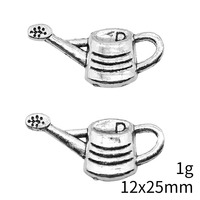 Mini Regadera Decorativa 12x25mm de Aleación de Zinc Plateado Antiguo para Marcadores de Libros de Planificación de Jardín
