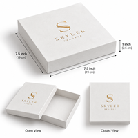Boîte d'emballage rigide personnalisée en carton blanc, boîte cadeau de luxe avec estampage à chaud, vente en gros