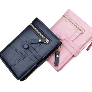Petit portefeuille en cuir verni de haute qualité pour femmes, portefeuille fin tendance pour femmes et filles, porte-monnaie à fermeture éclair avec porte-cartes - Product Image 3