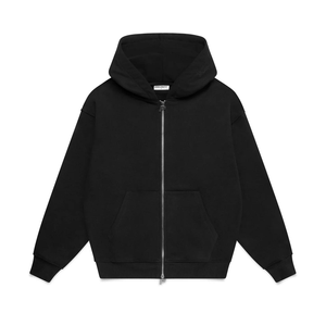 Sudaderas con capucha y cremallera para hombre al por mayor, 400GSM, algodón grueso, cálidas, con logotipo personalizado - Product Image 6
