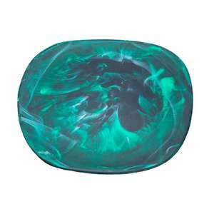 Plateau rectangulaire décoratif moderne de luxe écologique en résine époxy, fait main, motif vague de cristal, multi-volutes, pour fruits, desserts et café - Product Image 6