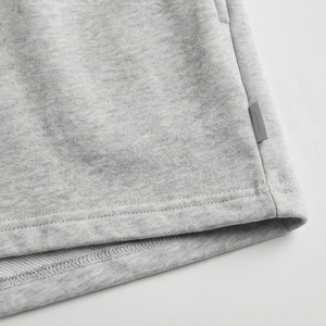 Women's 2 Piece Hoodie Shorts <b>Set</b> Solid Gray Fleece Casual Loose Fit Above Knee Sweatshirt and Shorts <b>Twin</b> <b>Set</b> - Product Image 6