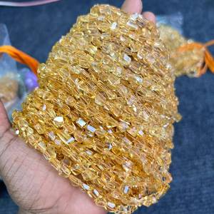 Faceted Yellow <b>Stone</b> <b>Beads</b> for Jewelry Making - Product Image 2