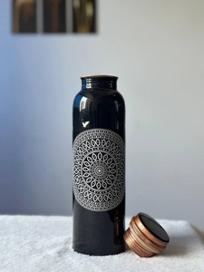 ILAHI's Copper Eco-Friendly 500ml <b>Water</b> <b>Bottle</b> Lid Classic Design Travel Outdoor Uttar Pradesh Model ICOMCB-13267 - Product Image 2