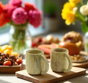 Classical Vintage Wine Mug with Handle Natural <b>Work</b> Handicraft Natural Beer Tea Coffee <b>Cup</b> Mug From India <b>for</b> Party Home Use - Product Image 1