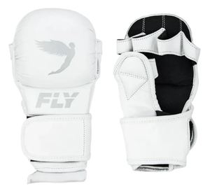 ถุงมือหนังสีขาวสำหรับมวยไทย MMA แบบครึ่งนิ้ว ปรับขนาดได้ สายรัดข้อมือ ปรับได้ ราคาส่งถูก รุ่นใหม่ FLY แบบกำหนดเองได้ - Product Image 2
