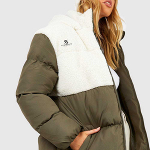 <b>Ladies</b> Hooded Puffer Jacket <b>Winter</b> Warm <b>Padding</b> Outdoor Fashion Windproof Solid Color Lightweight New Quality Custom Logo <b>Coat</b> - Product Image 4