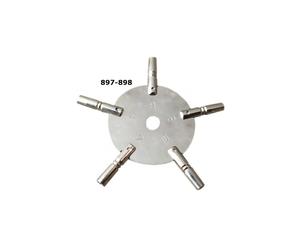 Llave niquelada de alta calidad de cinco puntas, números 2 a 10, para la fabricación de joyas, venta al por mayor, precio más bajo, mejor producto para joyería. - Product Image 1