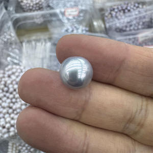 Perlas Sueltas de Agua Dulce Grises de 10-12 mm, Círculo Perfecto, Espejo con Fuerte Brillo, Redondas, Ligeramente Imperfectas, Color Multi-Lino Verdadero, Desnudas - Product Image 4