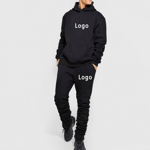 Ensemble de survêtement streetwear pour homme, surdimensionné, avec logo personnalisé, de haute qualité, 100% coton molletonné, pour la gym, jogging, automne, deux pièces - Product Image 5