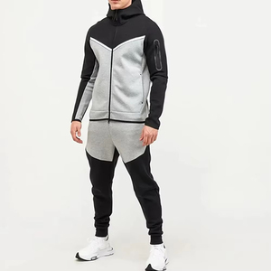 Conjunto Deportivo de Felpa 2 en 1 para Hombre, Color Marrón, con Capucha, Cierre de Cremallera, Bolsillos Laterales, Transpirable, de Poliéster, para Otoño - Product Image 2