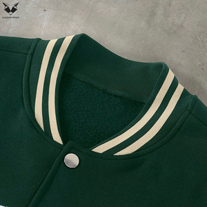 Highest Quality Thick Varsity <b>Jacket</b> Vintage <b>Patchwork</b> Green and Cream Baseball <b>Jacket</b> Streetwear Embroidery Letterman <b>Jacket</b> - Product Image 5