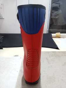Customizes Red & Blue Biker Shoes Rubber Sole Motorbike Boots All sizes Motocross Boots - Product Image 2