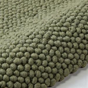 Alfombra Artesanal de Lana Fieltro en Tono Neutro con Diseño de Guijarros |   Tejido Texturizado en Tonos Tierra |   Decoración para Interiores de Casas Modernas - Product Image 4