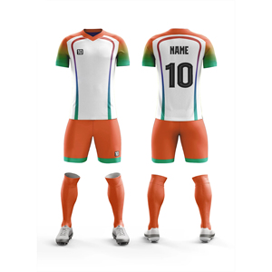 Ensemble d'uniformes de football personnalisés de haute qualité avec logo, maillot de football à manches courtes à séchage rapide avec nom personnalisé et nom d'équipe - Product Image 6