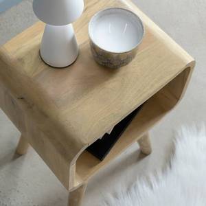 Mesa auxiliar Vandana Lyra Merino de madera de mango con nicho - Product Image 4