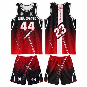 Último Modelo de Uniforme de Baloncesto Personalizado, Camiseta y Pantalones Cortos Sublimados de Poliéster, Uniforme de Baloncesto Masculino con Logotipo - Product Image 5
