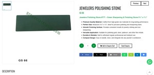 Jewelers Polishing <b>Stone</b> Green <b>Sharpening</b> Finishing <b>Stone</b> 5 inch 1 inch Jewelry Tools for Gold SilverPolishing | Item No GS-66 - Product Image 2
