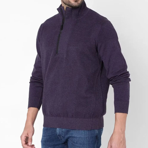 Wholesale Custom Oversized <b>Men's</b> <b>Half</b> Zipper Knitted Hoodie Casual Winter Printed Breathable Quick Dry Streetwear Heavyweight - Product Image 2