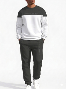 Ensemble de survêtement pour homme sur mesure, 100% coton, poids lourd, style streetwear, vente en gros, logo personnalisé, ensemble de vêtements de sport pour le jogging, prix abordable - Product Image 3
