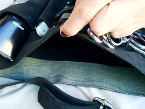 Étui de protection professionnel en cuir de luxe pour ciseaux de barbier, anti-odeur, pour outils de coupe de cheveux LBSH-0011 - Product Image 3