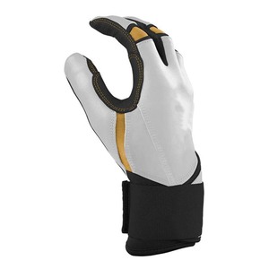 Gants de frappe en cuir blanc rembourrés avec fermeture auto-agrippante, unisexes, pour entraînement adulte - Product Image 2