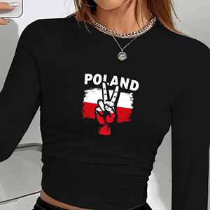 Pologne signe de paix chemise à manches longues pour femmes - Product Image 2