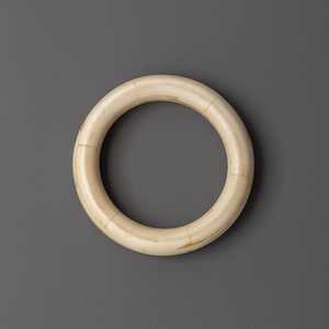Brazalete de Hueso Moderno Hecho a Mano y Ecológico con Incrustaciones de Turquesa, Forma Redonda, Joyería Natural - Product Image 5