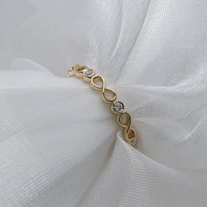 Anillo de Eternidad con Nudo Infinito Único, Moissanita VVS, Plata de Ley 925, Anillo de Compromiso, Aniversario, Regalo para Fiesta - Product Image 4