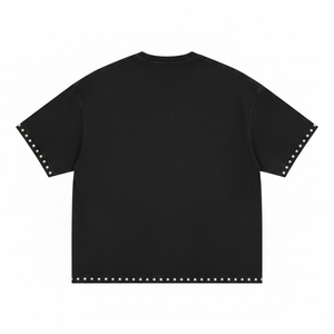 เสื้อยืดคอกลมทรงโอเวอร์ไซส์สำหรับผู้ชาย ผ้าฝ้าย 100% หนานุ่ม ซักย้อมสไตล์วินเทจ พิมพ์โลโก้ตามสั่ง คุณภาพสูง ทรงไหล่ตก เหมาะสำหรับฤดูร้อน - Product Image 6
