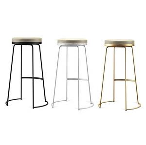 Taburete de metal clásico de forma única plegable para sala de estar dormitorio y bar - Product Image 3