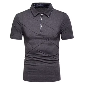 Camisa de Golf Casual de Manga Corta para Hombre, Personalizada al por Mayor, 100% Algodón, Tejido de Punto de 180g, Antiarrugas, con Bolsillo, Estampado Digital - Product Image 4